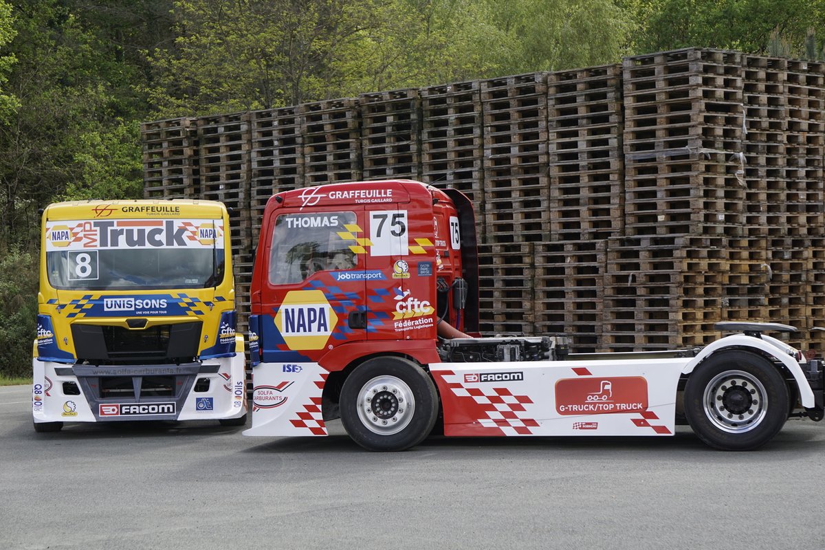 Camions #8 Anthony et #75 Thomas Robineau saison 2026 - Partenariat Solfa Carburants
